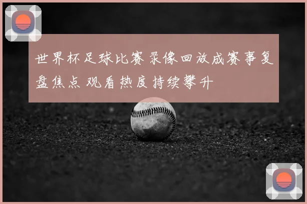 世界杯足球比赛录像回放成赛事复盘焦点 观看热度持续攀升